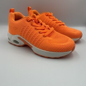Mishansha Women 5.5 Sneakers Air Cushion Running Tennis Shoes Lightweight Orange